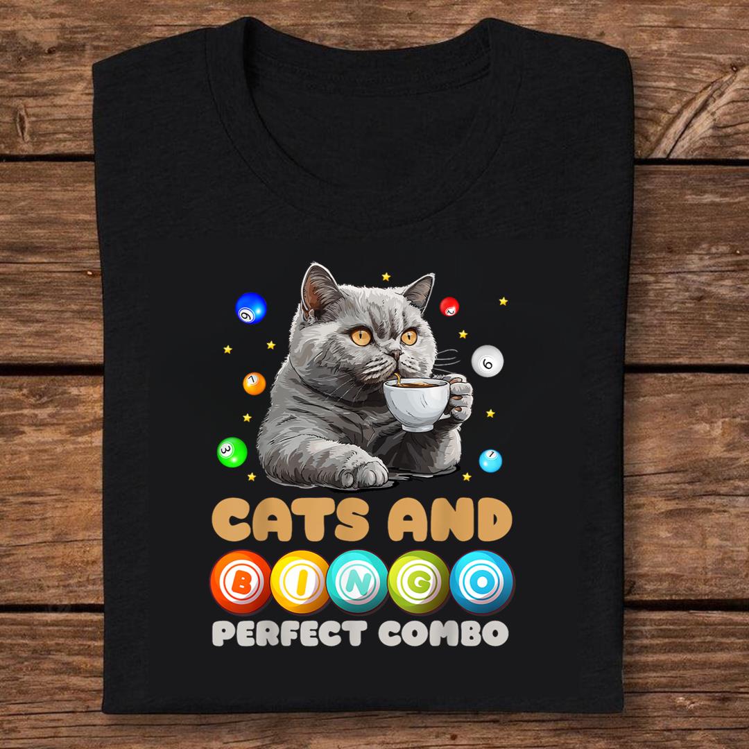 Bingo Player CATS AND BINGO PERFECT COMBO Funny T-shirt
