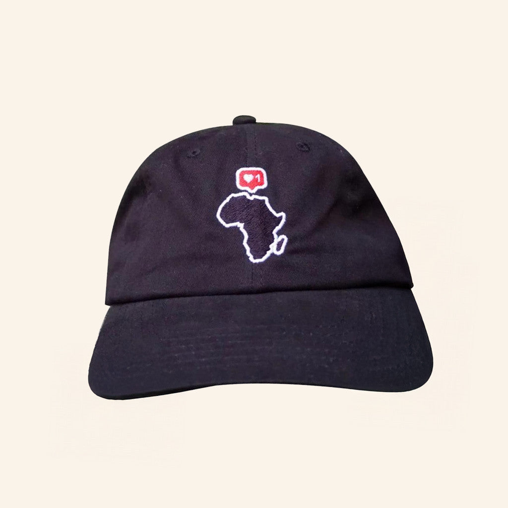 Black And Abroad Merch I Love Africa Embroidered Hat Best Gifts For Husband