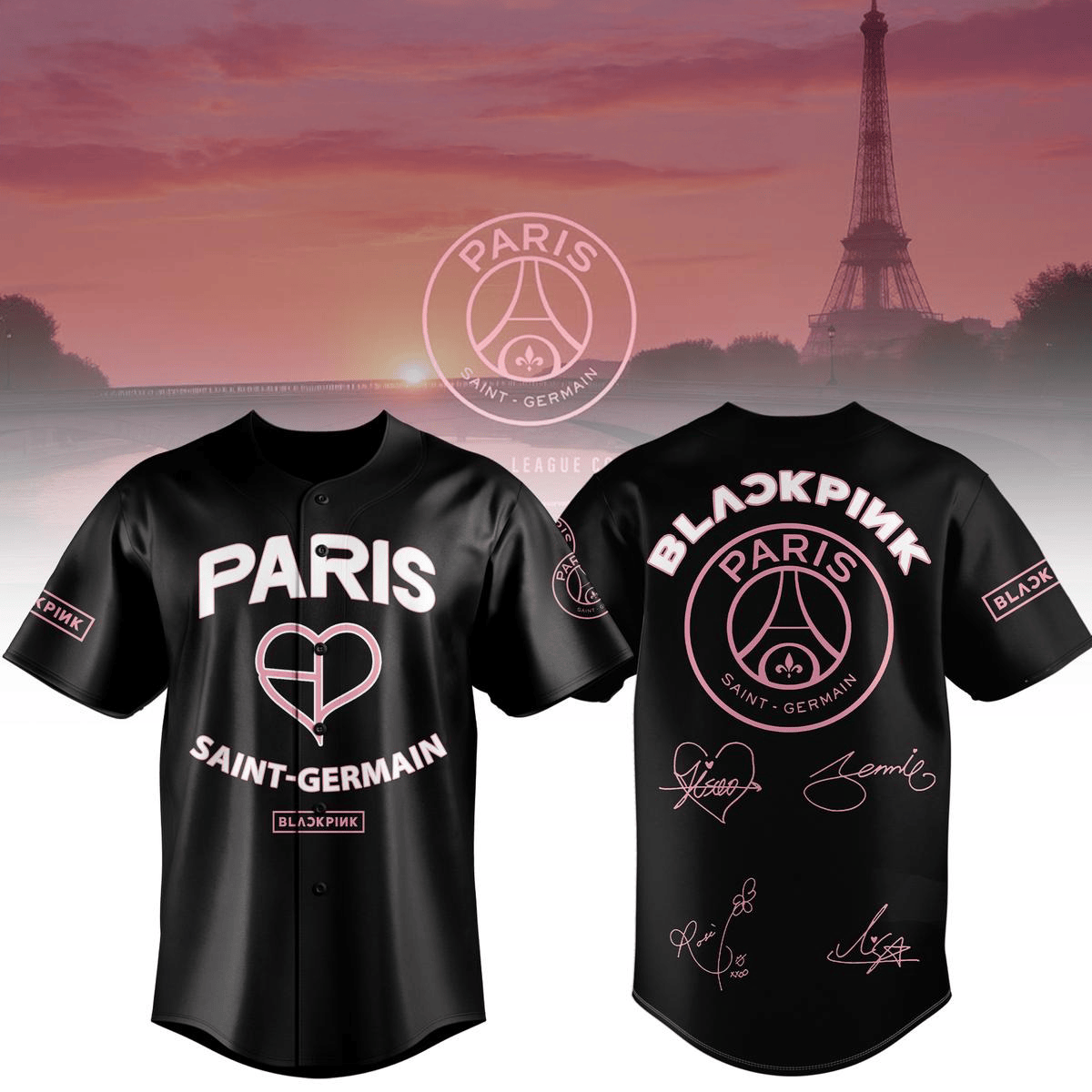 Black Pink X Paris Saint Germain 2025 Jersey Fan Merch Gifts For Her