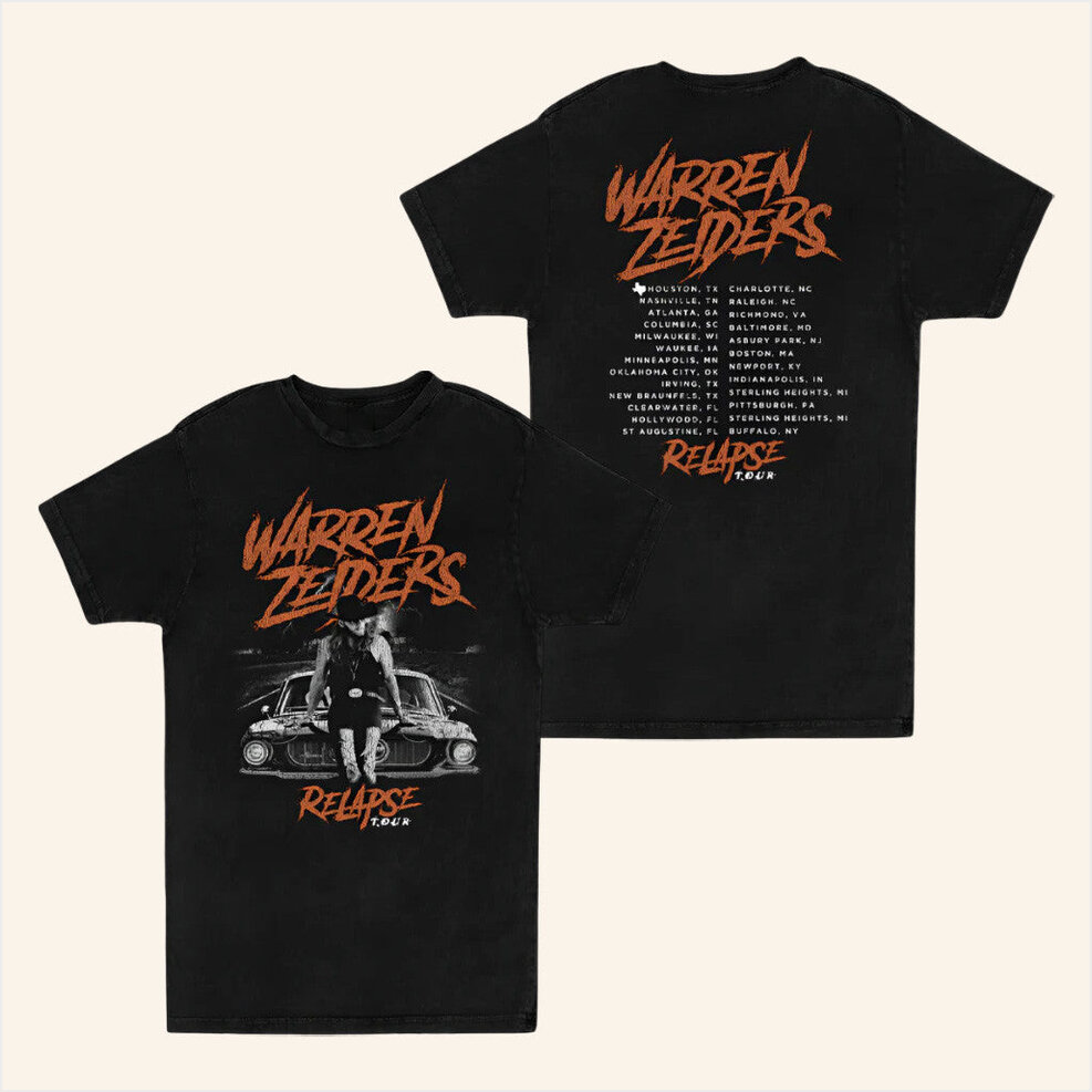 Black Relapse Tour T-Shirt Warren Zeiders Merch Gifts For Husband Birthday Gift Ideas