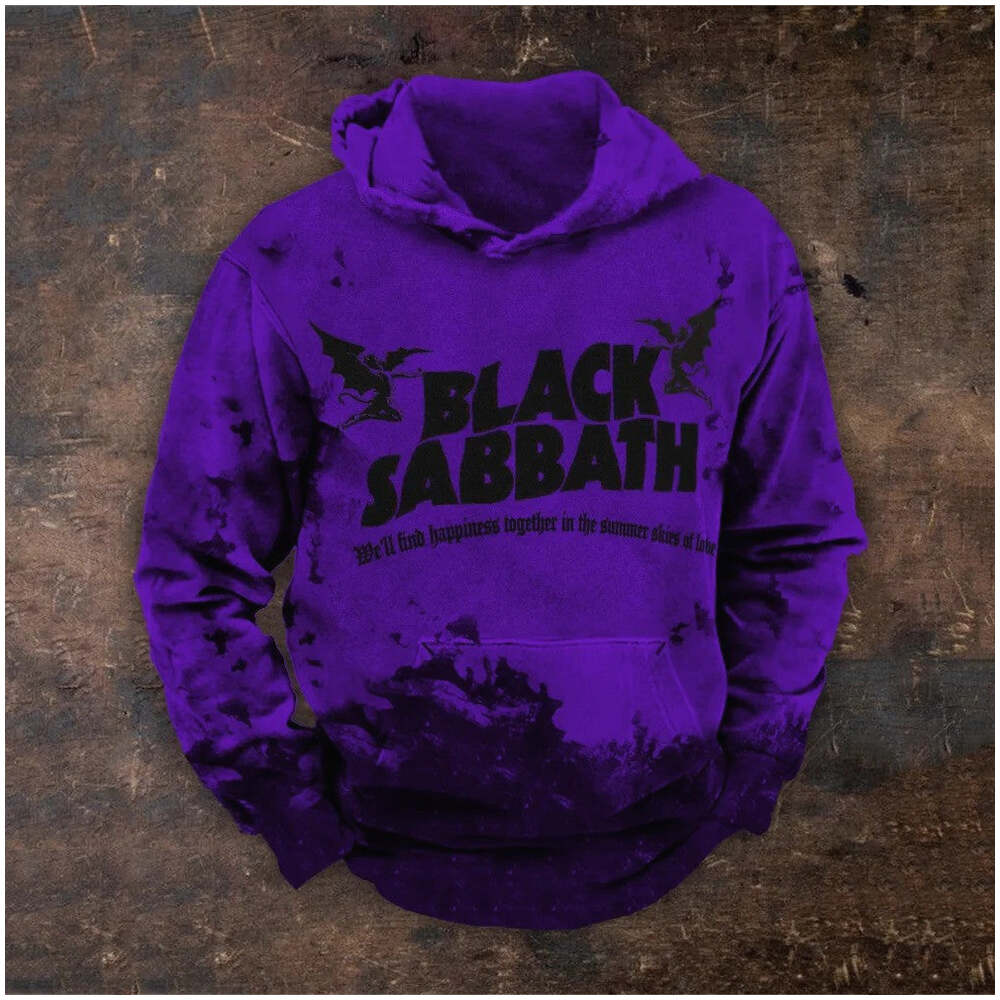 Black Sabbath Merch Hoodie Gradiant Demon Rock Band Black Sabbath Hoodie Fan Birthday Gift for Husband