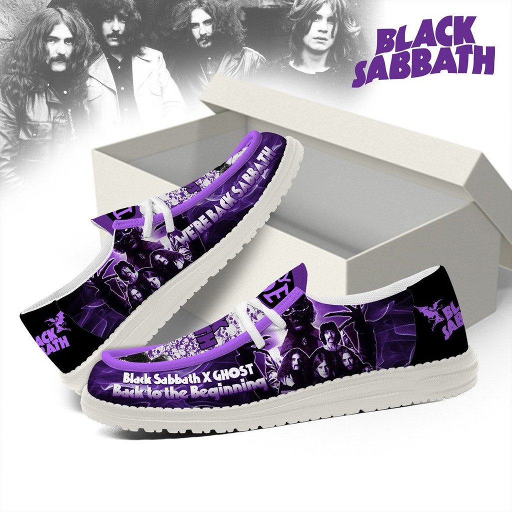 Black Sabbath x Ghost Back To The Beginning Hey Dude Shoes Fan Merch Best Gifts For Him