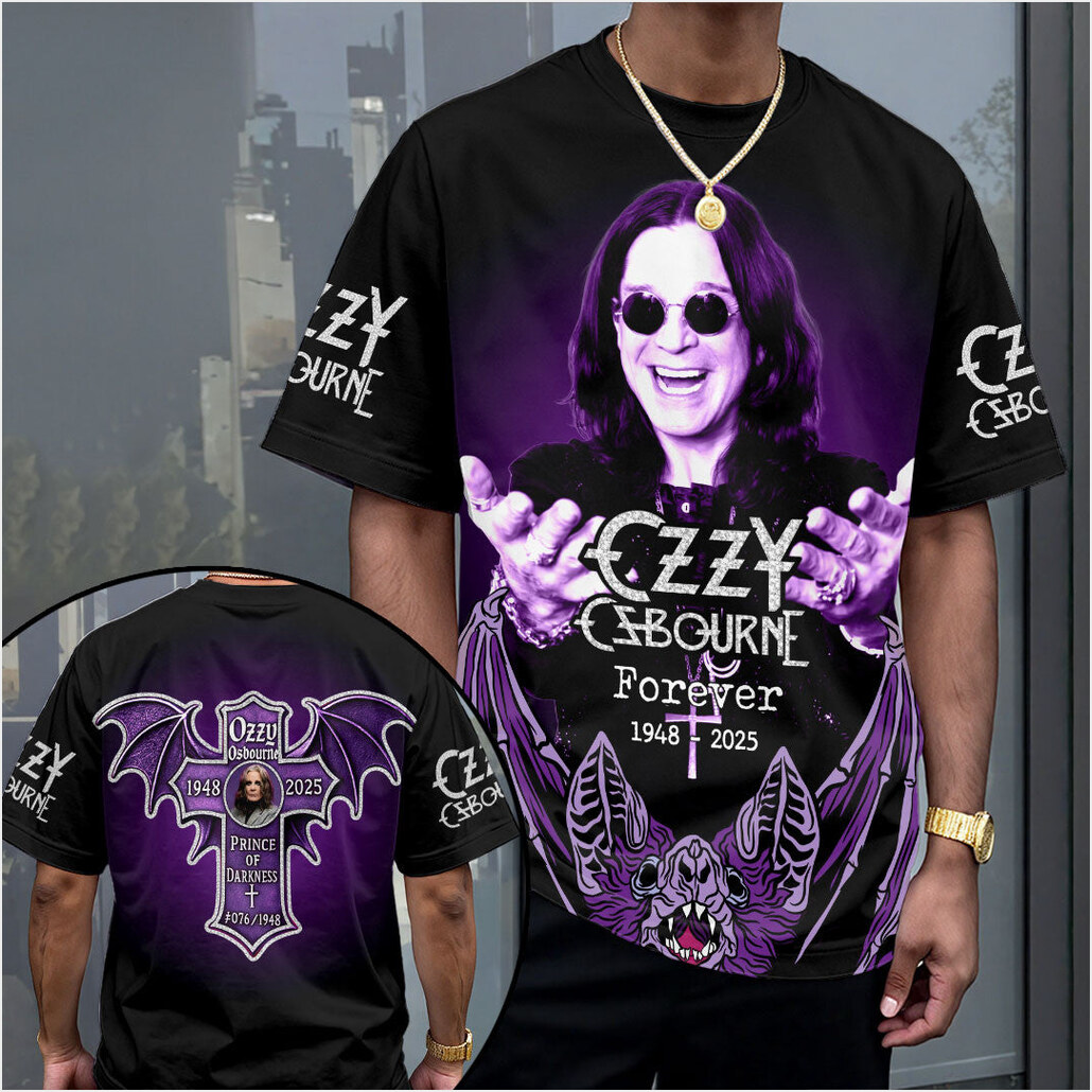 Black Sabbath X Ozzy Osbourne Forever T-Shirt RIP Ozzy Osbourne Shirt Fan Merch