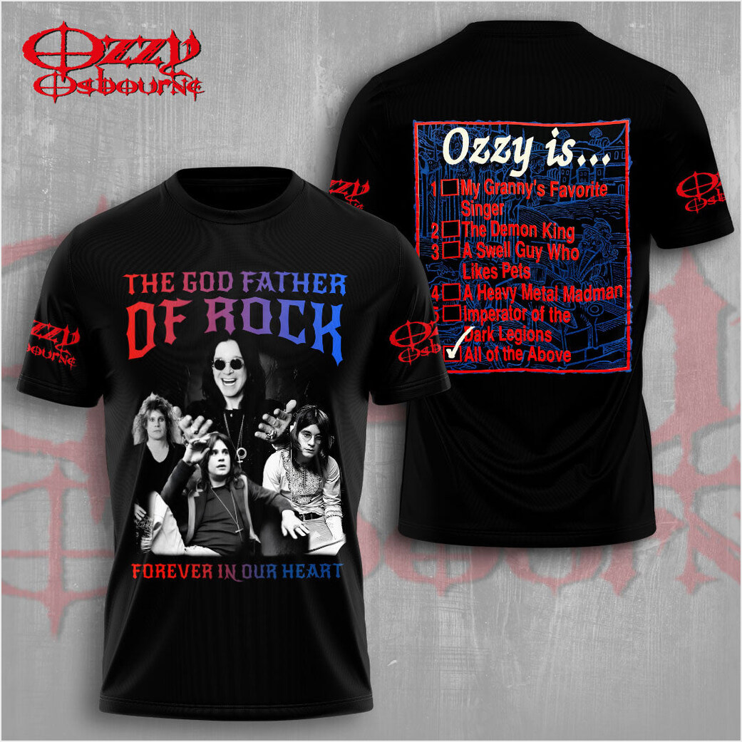 Black Sabbath X Ozzy Osbourne Forever T-Shirt RIP Ozzy Osbourne Shirt The God Father Of Rock