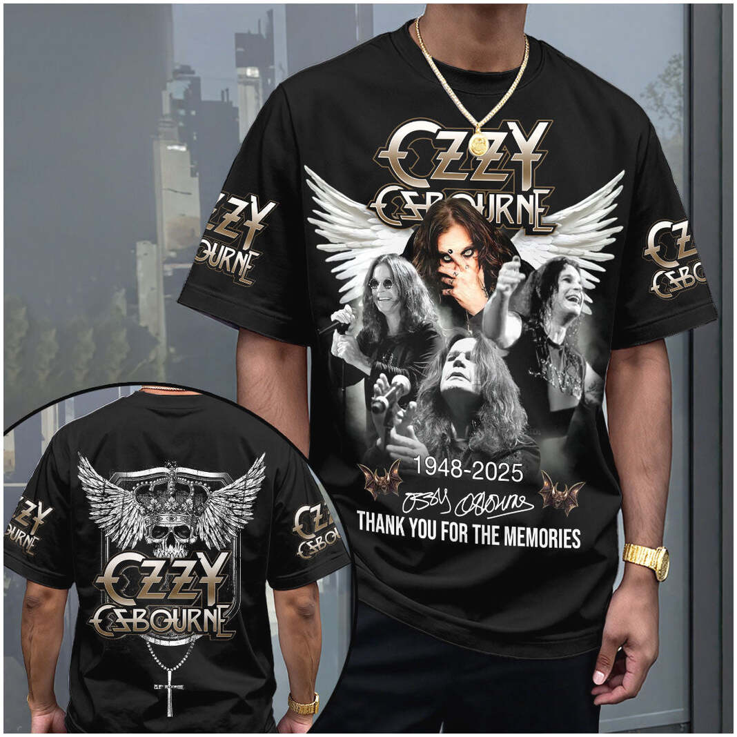 Black Sabbath X Ozzy Osbourne T-Shirt RIP Ozzy Osbourne Thank You For The Memories Shirt