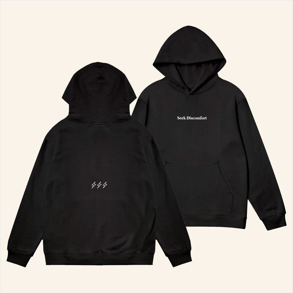Black Seeker Hoodie Seek Discomfort Merch Birthday Gifts For Dad BFF Gifts Ideas