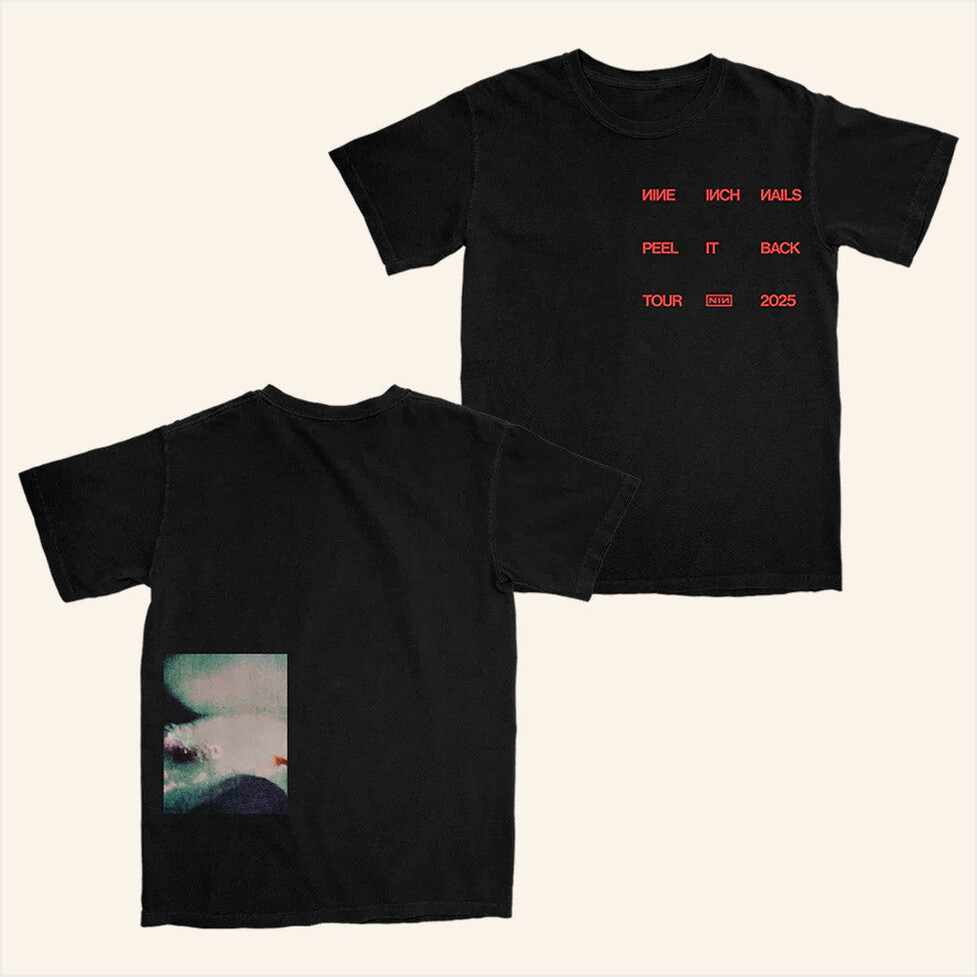 Black T-Shirt NIN Peel It Back Tour Merch Nine Inch Nails Merch Fans Gifts For BFF