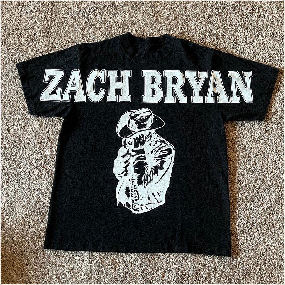 Black T-Shirt Zach Bryan Merch Music Lover Gift Ideas For Him Birthday Gift Ideas