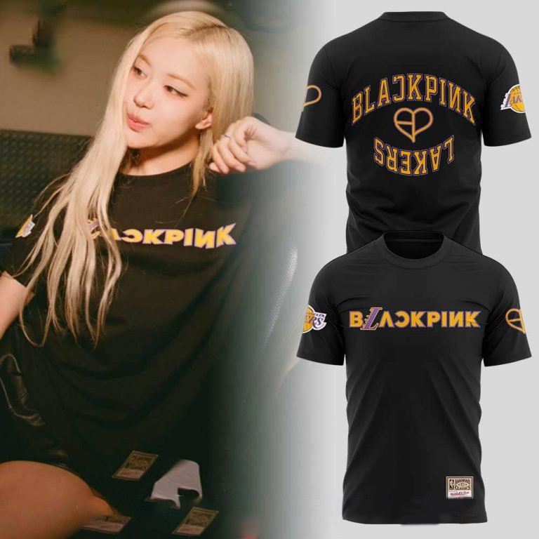 Blackpink Rose x Los Angeles Dodgers T-Shirt Fan Merch Gifts For Her