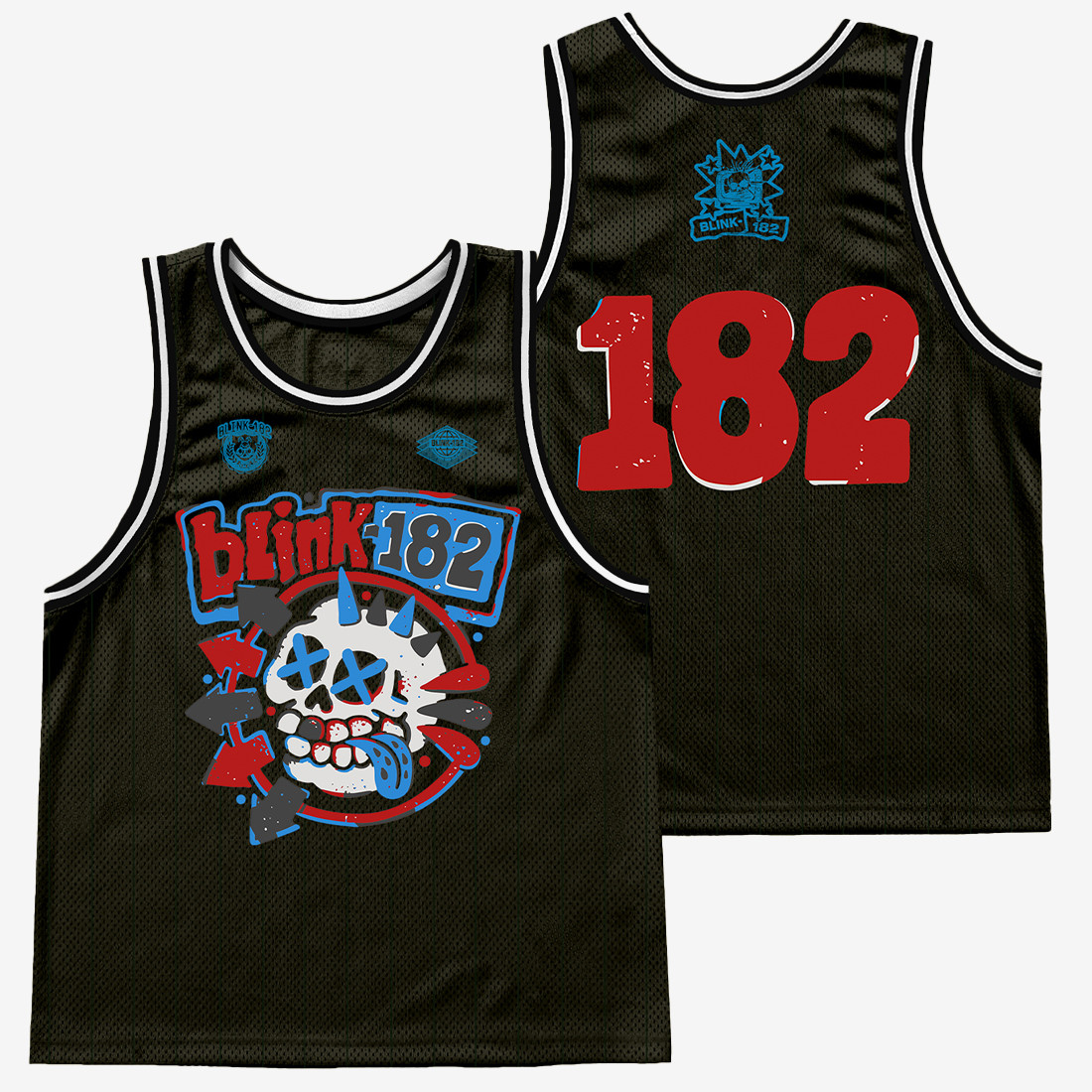 Blink-182 Concert Merch 2025 Skull Jersey Best Music Fan Apparel