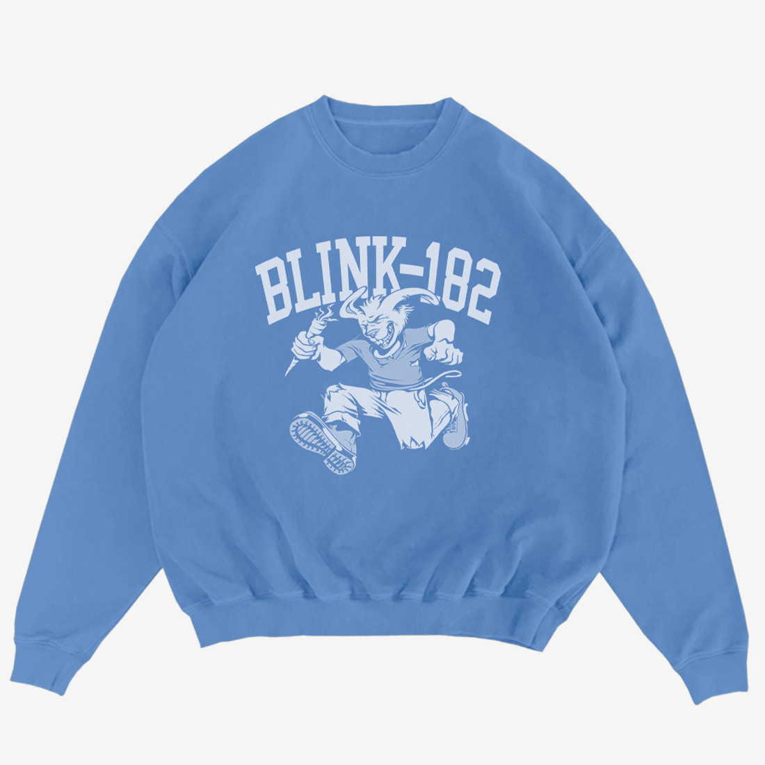 Blink-182 Rabbit Crewneck Blue Sweatshirt Tour Merch 2025 For Fan Apparel
