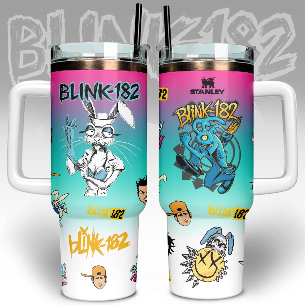 Blink 182 Stanley Quencher Stainless Steel Tumbler Music Related Gifts For Guys