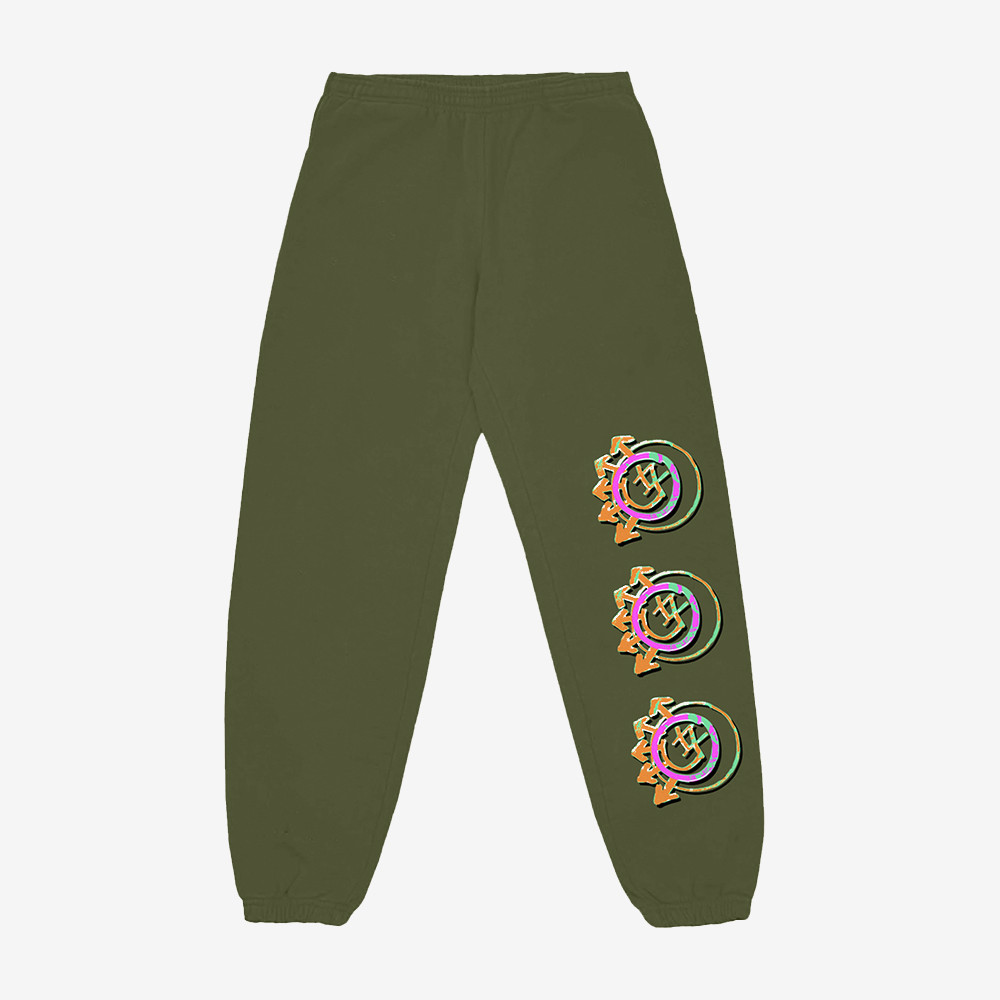 Blink-182 Tour Merch 2025 Logo Green Joggers Best Music Present For Casual Streetwear