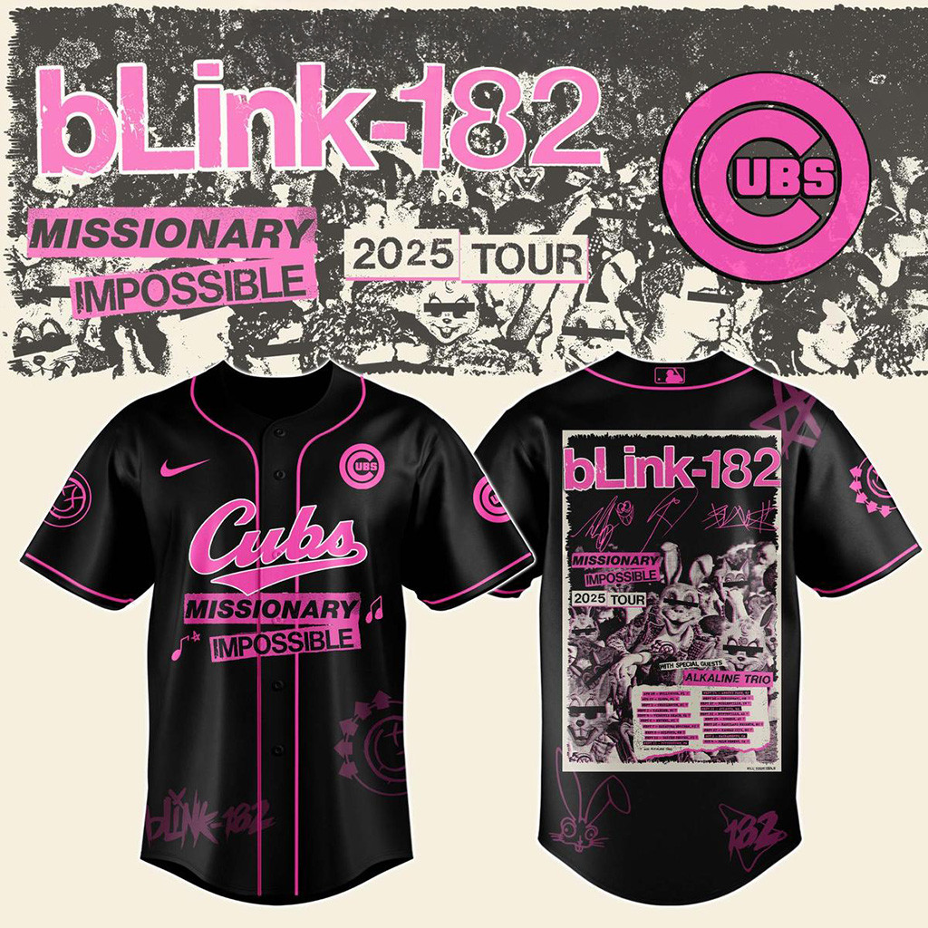 Blink 182 X Chicago Cubs Missionary Impossible 2025 Tour Jersey 1 O1anm