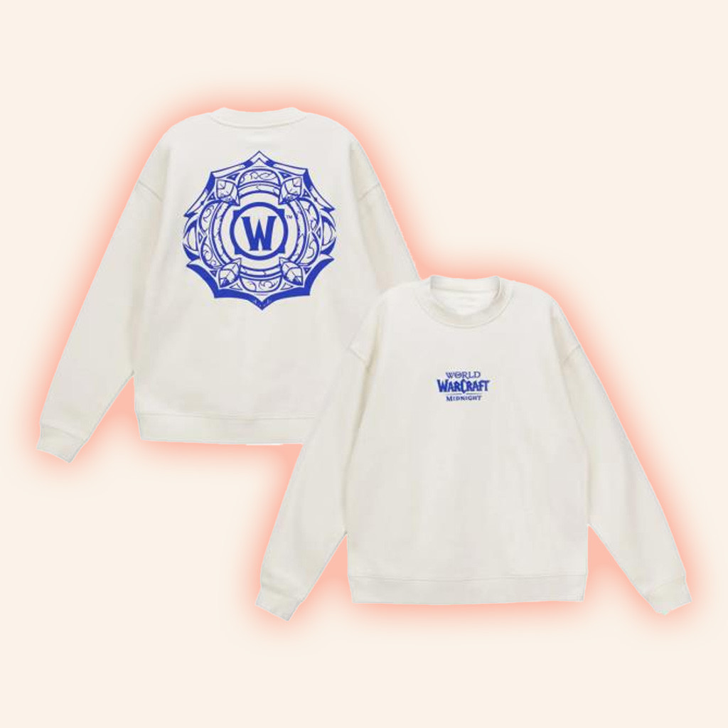 Blizzard Gear Merch World Of Warcraft Midnight Dark Heart White Crewneck Sweatshirt