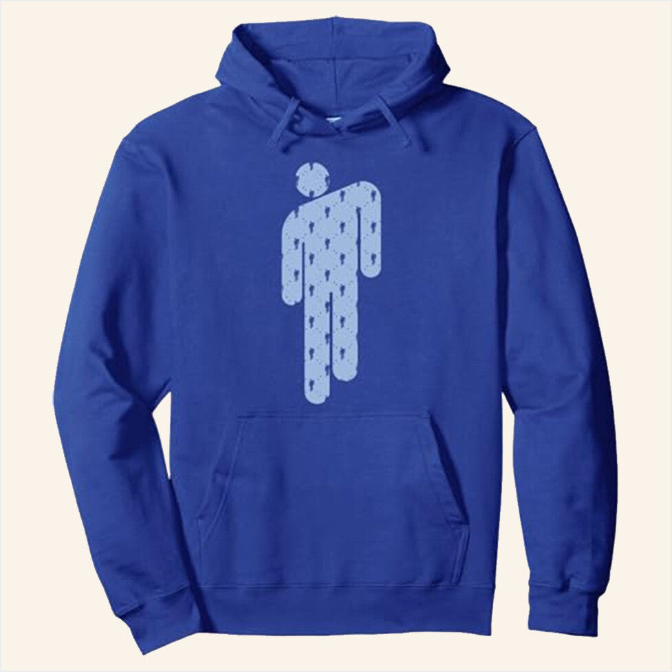 Blohsh Blue Hoodie Billie Eilish Merch Gift Ideas For Music Lovers Birthday Gifts For Besties