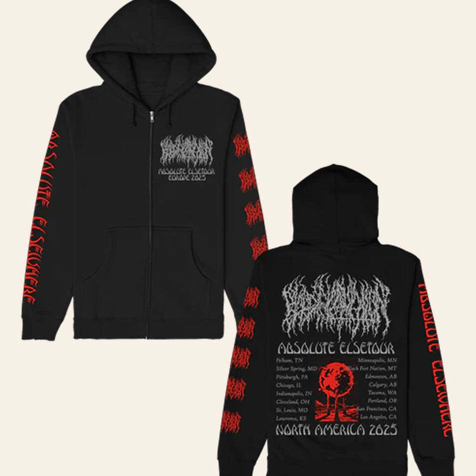 Blood Incantation Merch Absolute Else Tour Summer 2025 Zip Up Hoodie Gifts For Husband