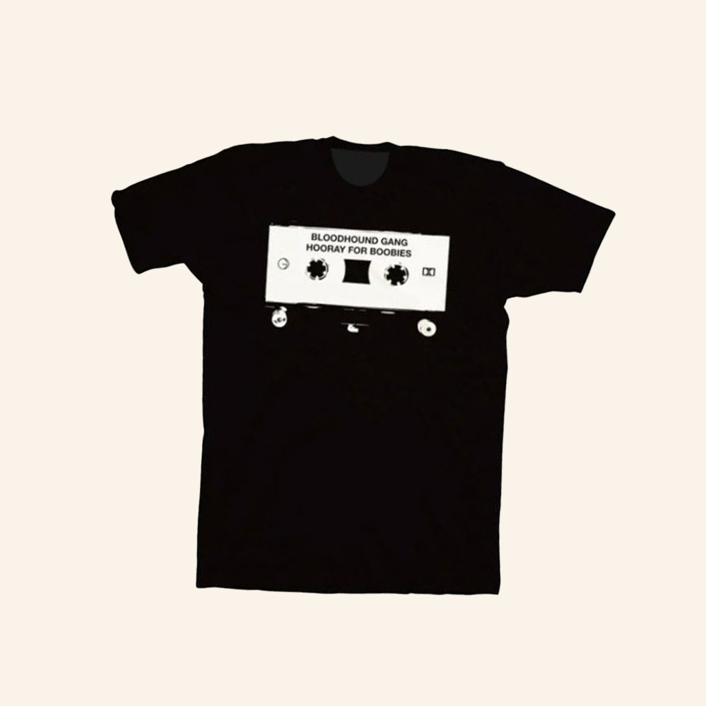 Bloodhound Gang Merch Cassette Shirt White On Black Gifts For People Who Like Music