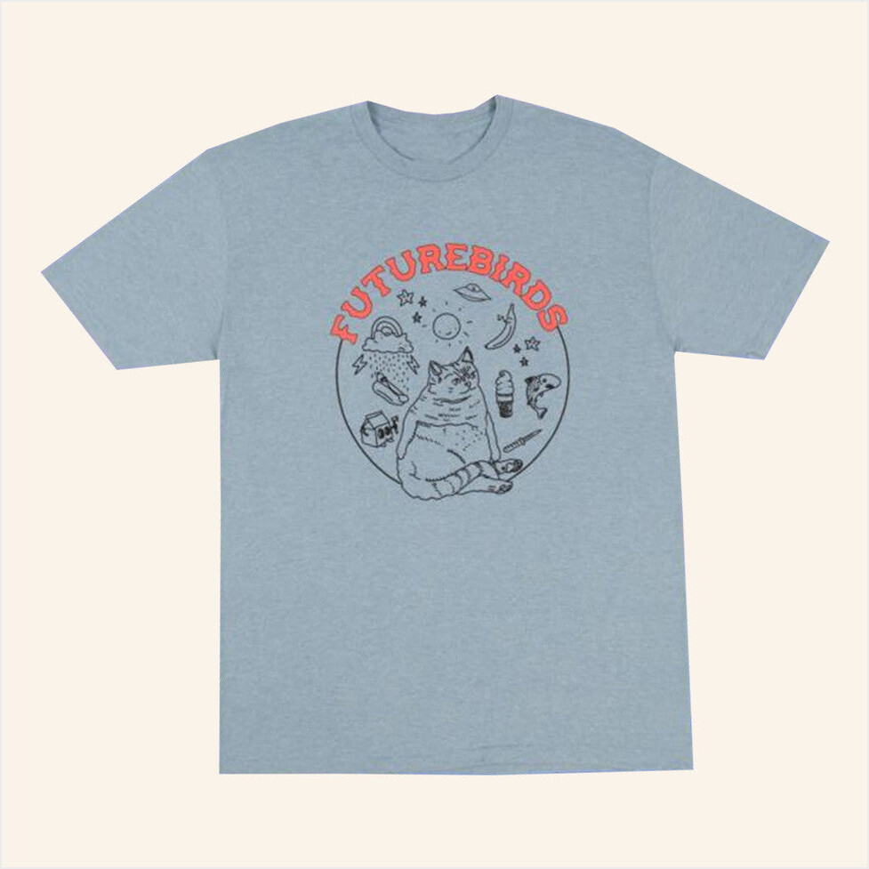 Blue Cat T-Shirt Futurebirds Music Merch Unique Birthday Gifts For Music Lovers BFF Gifts