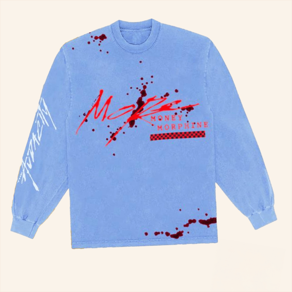 Blue Mineral Wash Long Sleeve Shirt The Audacity World Merch Blue Friends Birthday Gifts