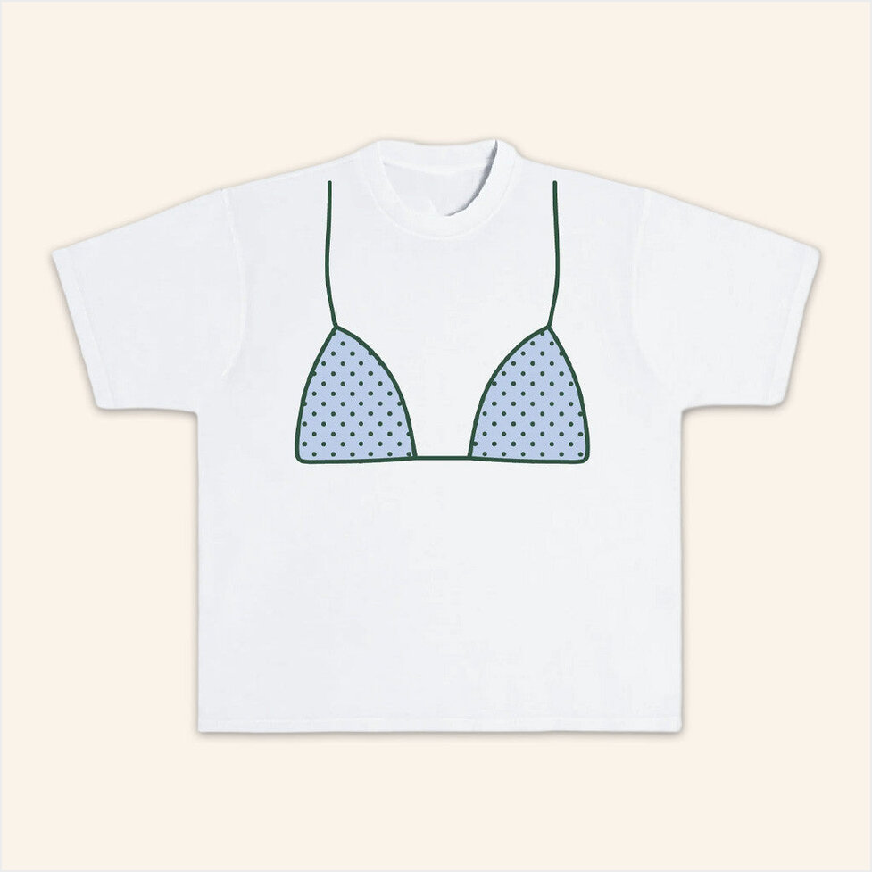Blue Polka Dot Bikini T-Shirt Allie Rose Co Merch Great Gifts For Mom Birthday Gift Ideas