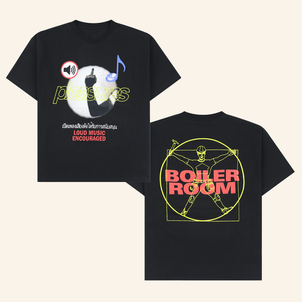 Boiler Room Merch Br X Pleasures Loud Music Black T-Shirt Gifts For Her