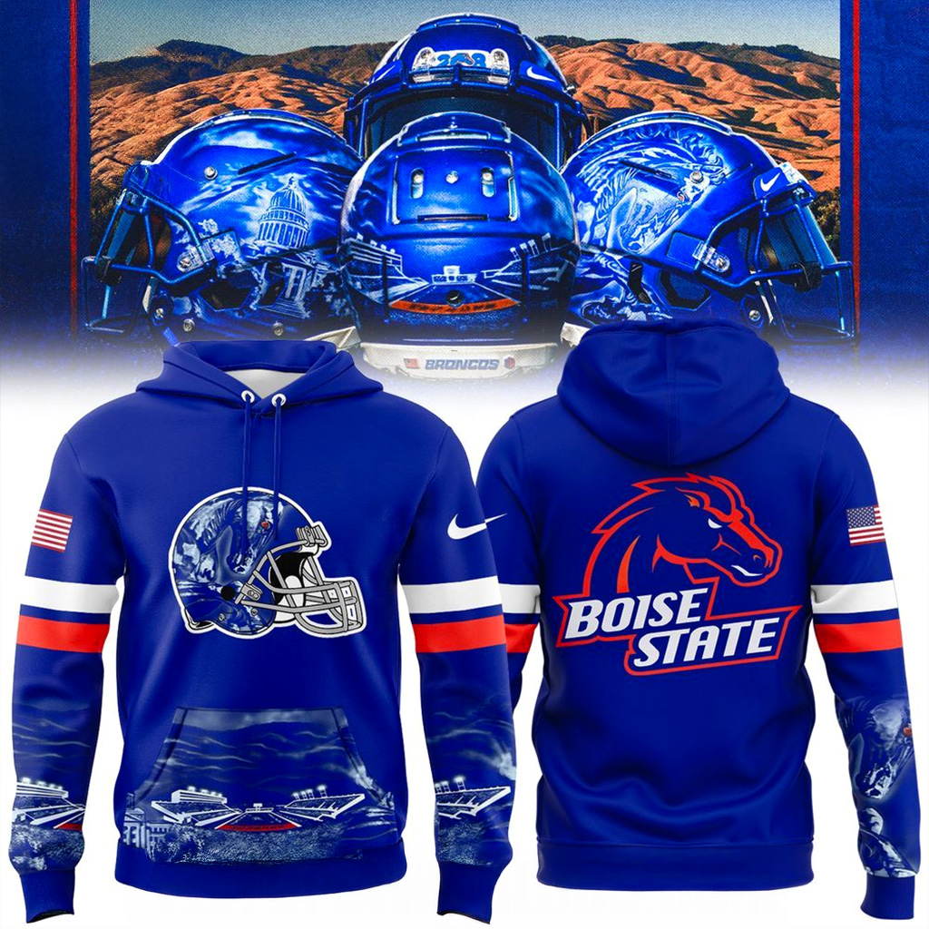 Boise State Broncos Football Helmet Inspired By The 2025 Hoodie Broncos Merch Gift For Fans