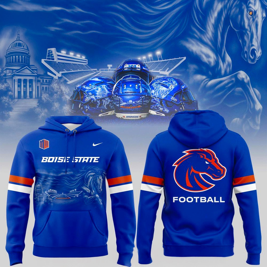 Boise State Broncos Football In The Blue And Idaho State Hoodie Fan Merch Gift For Him