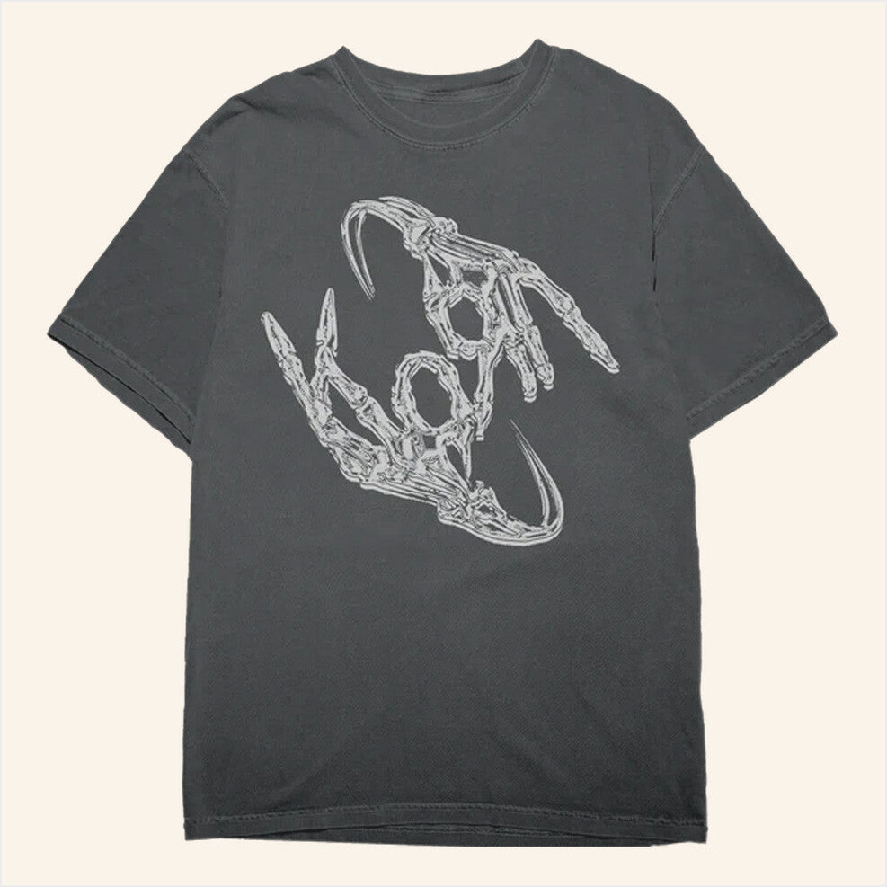 Bone Hands Logo T-Shirt Korn Merch Best Birthday Gifts For Music Lovers Best Friend Gifts