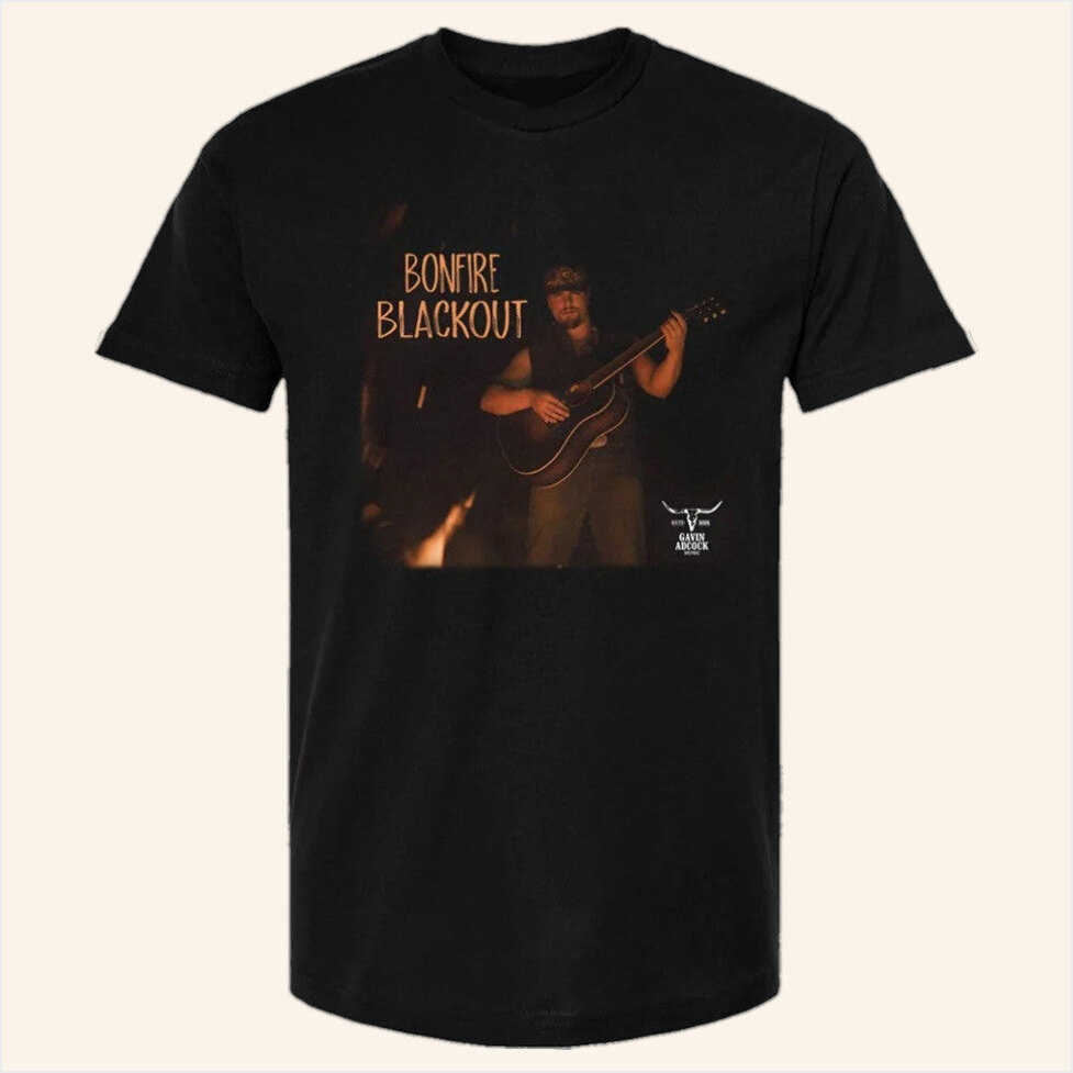 Bonfire Blackout T-Shirt Gavin Adcock Merch Present For Husband Birthday Gift Ideas