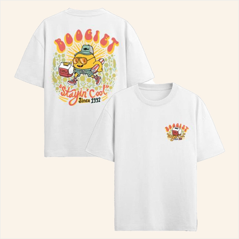Boogie T Stayin Cool White T-Shirt Boogie T Merch Birthday Gifts For Husband Gifts For Friends