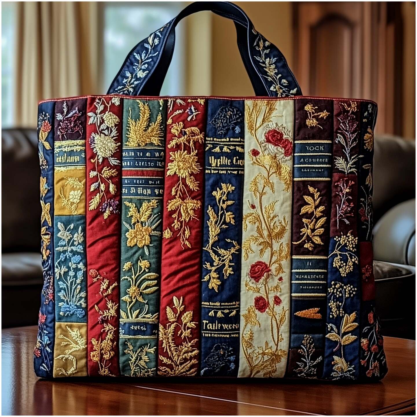Bookish Quilted Tote Bag Gifts For Book Lovers For Women's Birthday Gifts For BFF