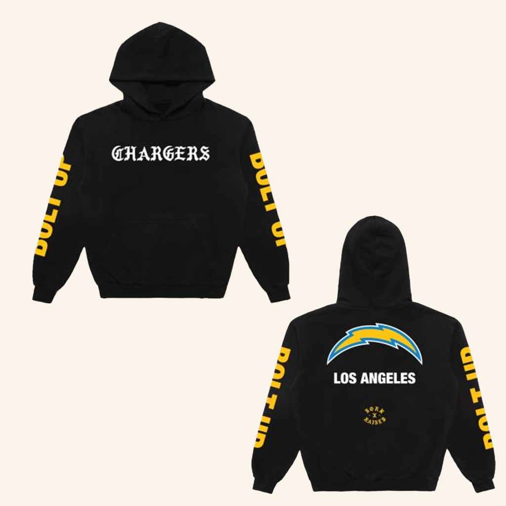 Born Raised Merch Born X Raised Chargers Hoodie Best Gifts For Husband