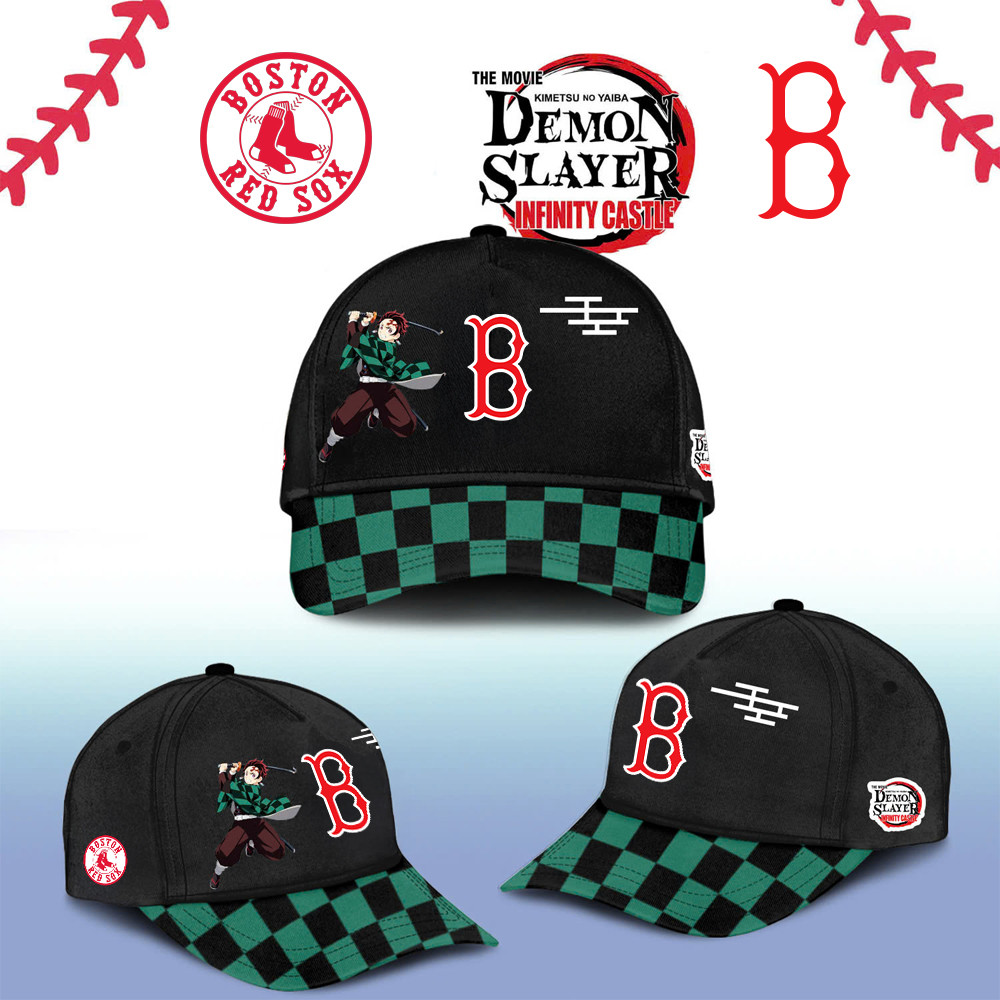 Boston Red Sox Demon Slayer Tanjiro Cap 2025 Gift Ideas For Baseball Fans