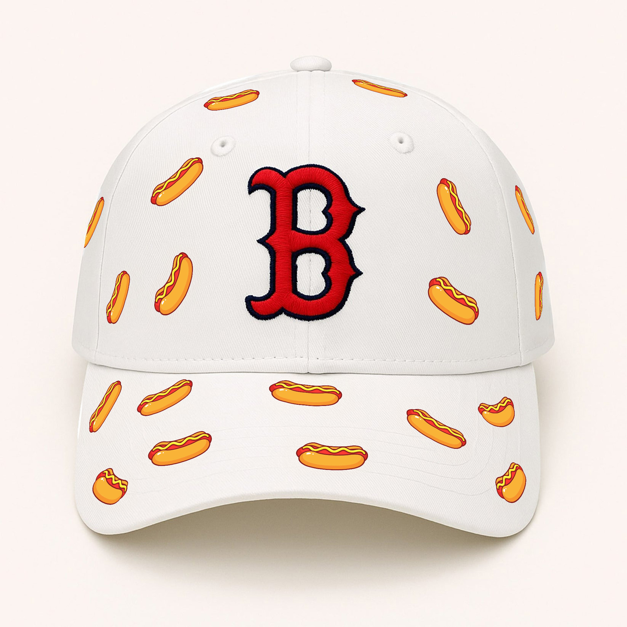 Boston Red Sox Hot Dog White Hat 2025 Gift for Fans