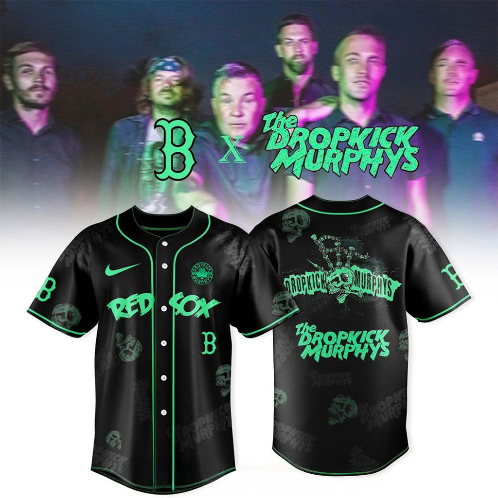Boston Red Sox MLB x Dropkick Murphys Jersey 2025 Best Gifts For Baseball Fans