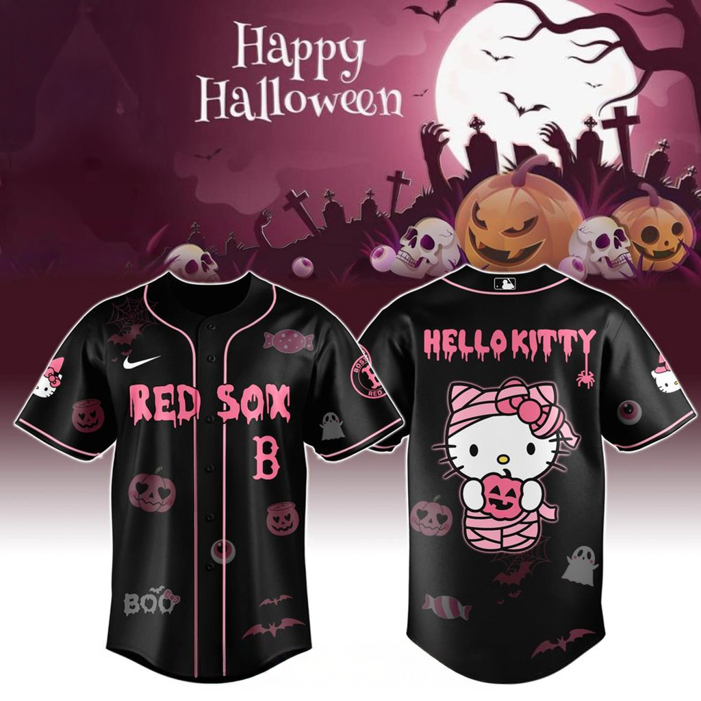 Boston Red Sox X Hello Kitty Cosplay Halloween Jersey Boston Red Sox Merch Gifts For Her