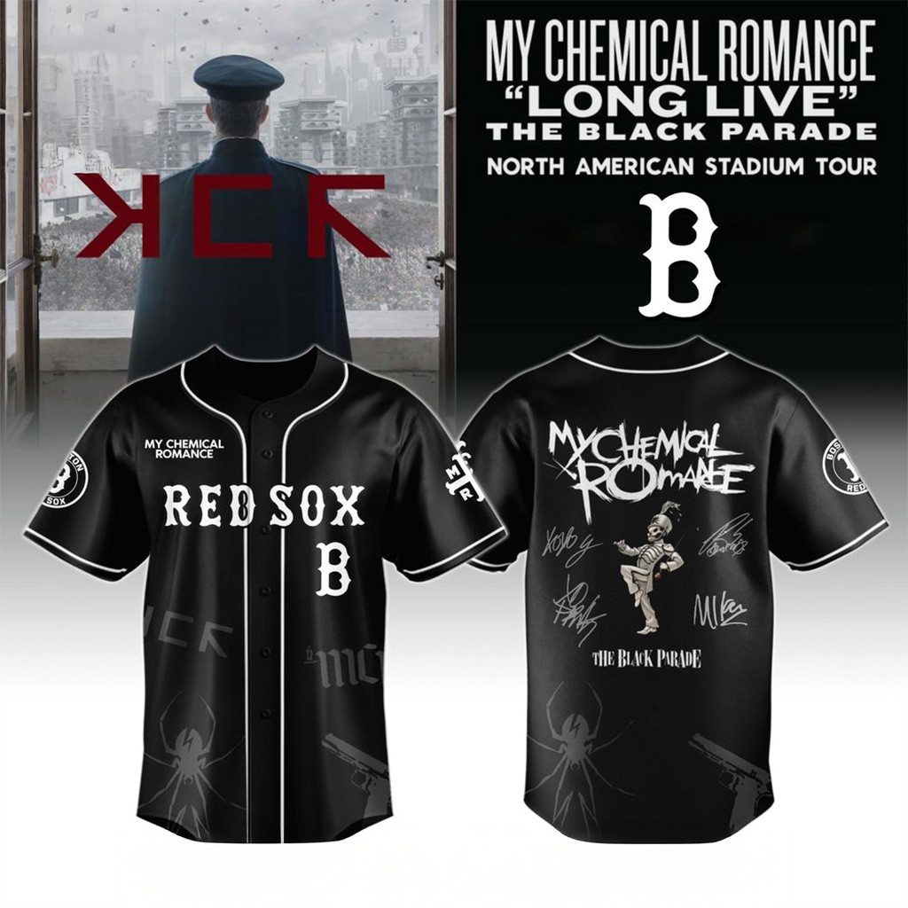 Boston Red Sox X My Chemical Romance Long Live The Black Parade Jersey Red Sox Merch