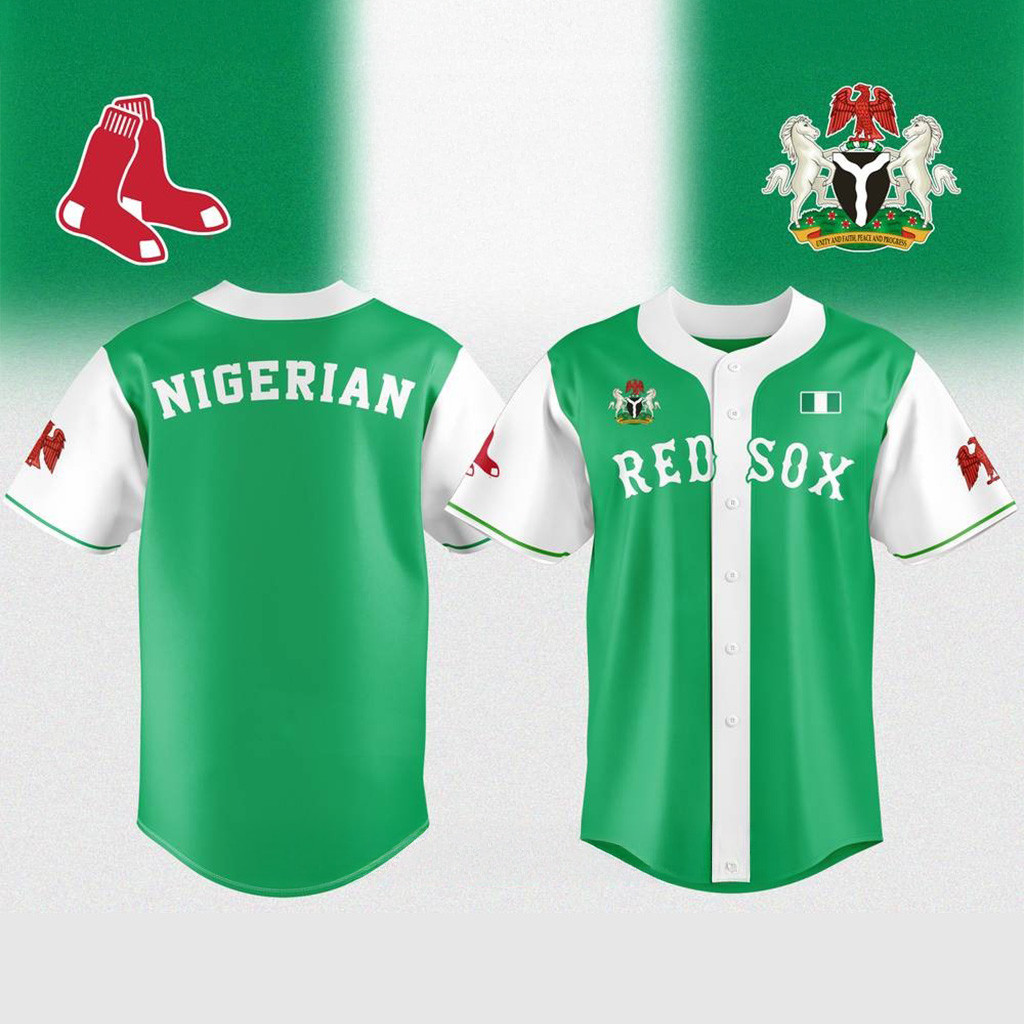 Boston Red Sox X Nigerian Heritage Celebration 2025 Jersey Fan Merch Gifts For Husband