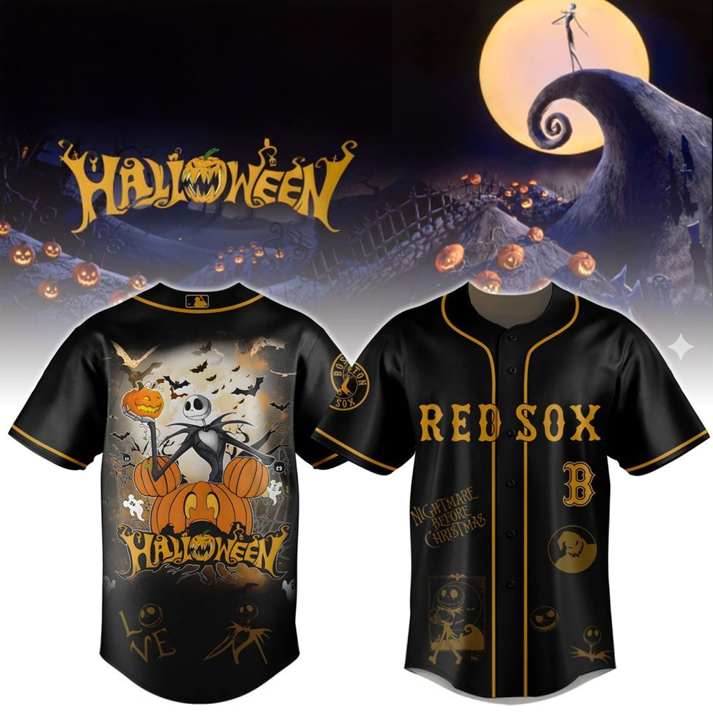 Boston Red Sox X The Nightmare Halloween Day Jersey Boston Red Sox Merch Gift For Fans