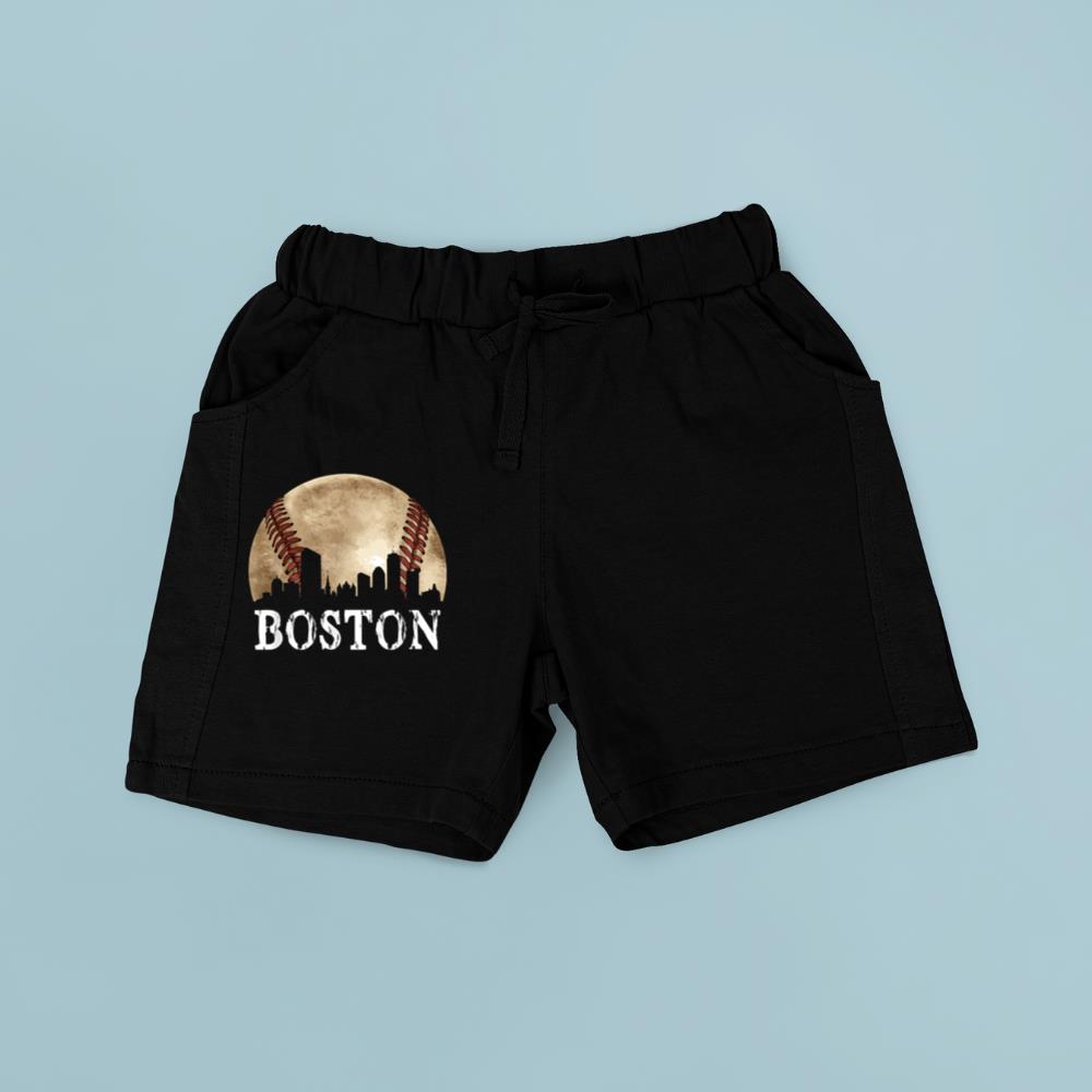 Boston Skyline City Vintage Baseball Lover Short