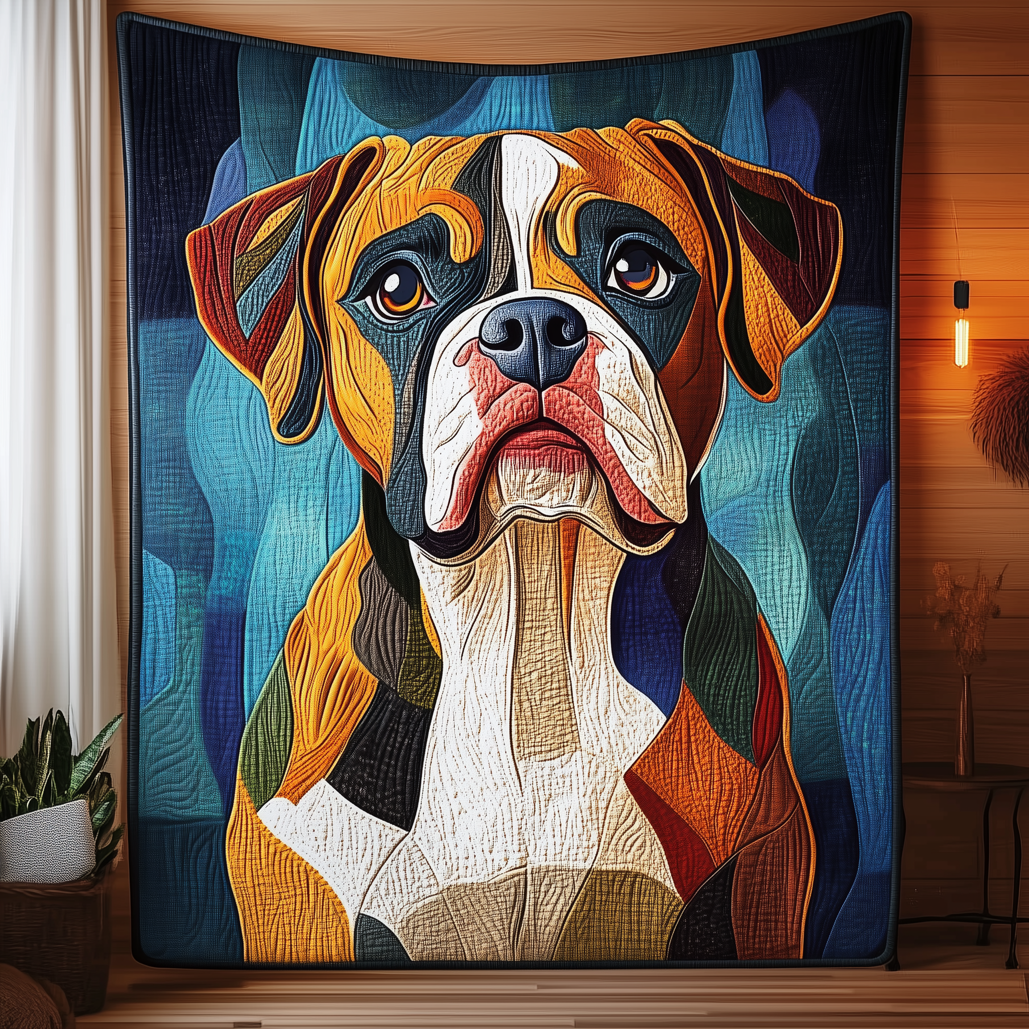 Boxer Dog Quilted Blanket Gifts For Boxer Dog Lovers