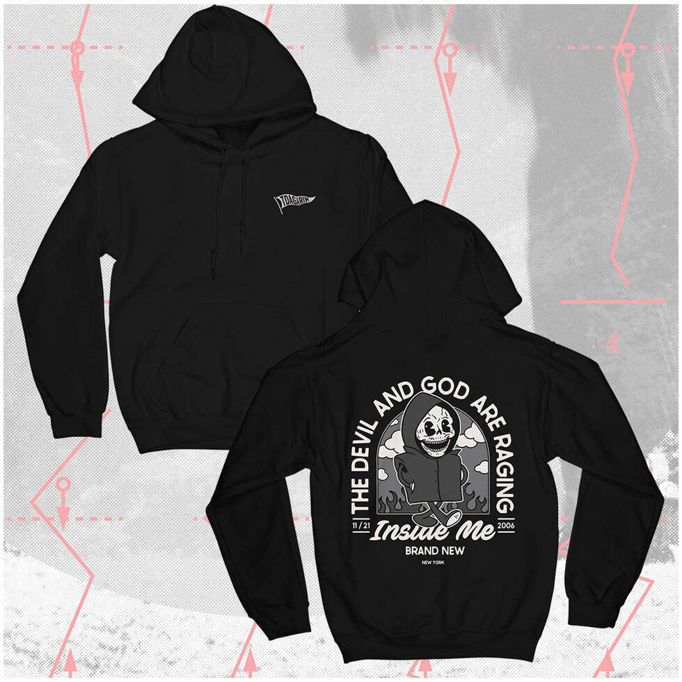 Brand New Band Merch Hoodie The Devil And God Cartoon Hoodie Music Fan Gifts Gifts For Besties
