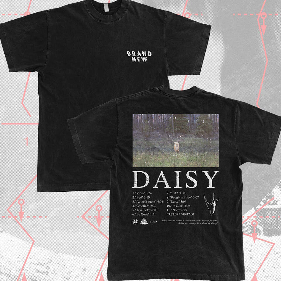 Brand New Band Merch T-Shirt Daisy Tee Music Lovers Gifts For Fan Unique Gift for Southern Men