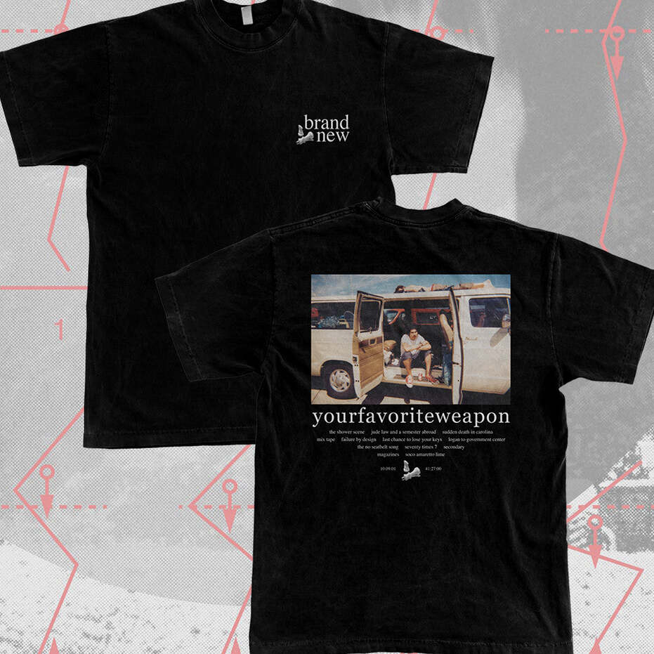 Brand New Band Merch T-Shirt Your Favorite Weapon Tee Music Lovers Gifts For Fan Gifts For BFF