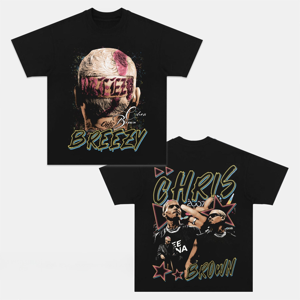 Breezy Chris Brown Graphic T-Shirt Fan Merch Birthday Gifts For Music Lovers