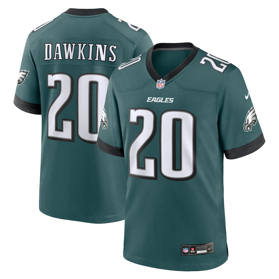 Brian Dawkins 20 Philadelphia Eagles Team Game Men Jersey - Midnight Green - JSDV153