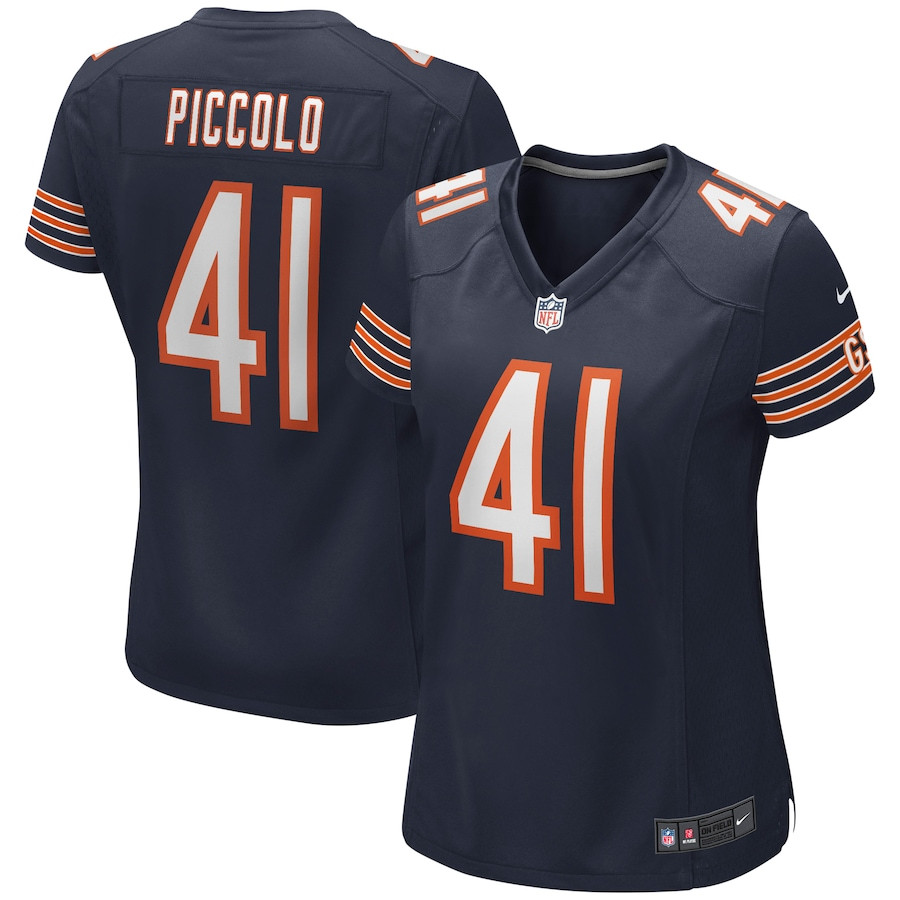 Brian Piccolo 41 Chicago Bears Women Game Retired Jersey - Navy - JS787