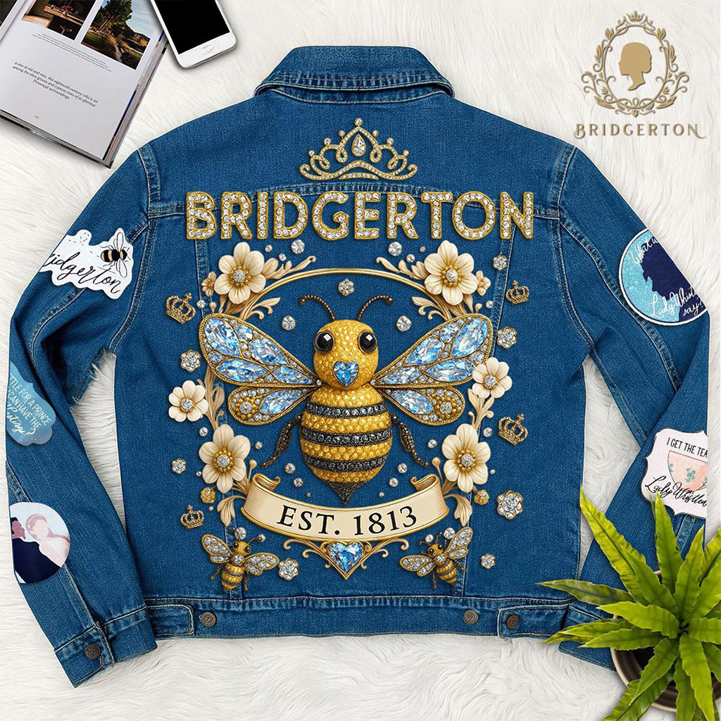 Bridgerton EST 1813 Denim Jacket Bridgerton Merch Cool Gifts For Wife