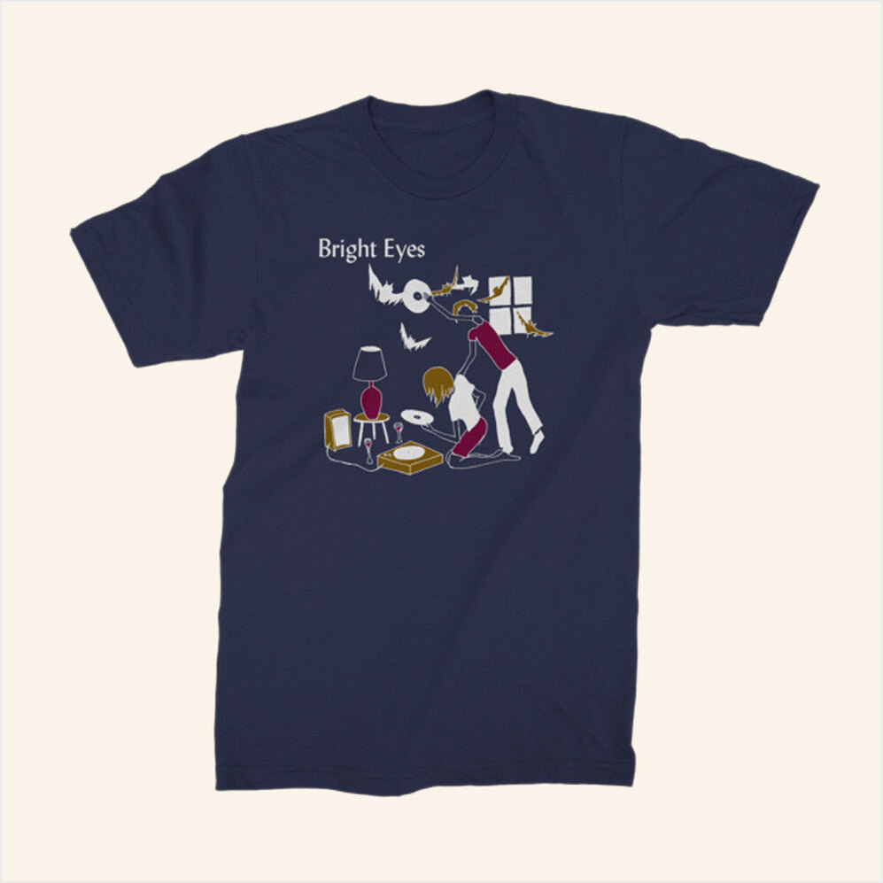 Bright Eyes Navy T-Shirt Bright Eyes Merch Birthday Gifts For Dad Gifts For BFF
